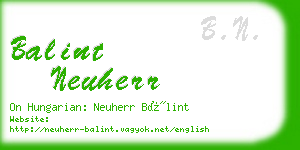 balint neuherr business card